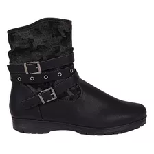 Bota Rasteira Feminina Cano Curto Confortável Mooncity 71124