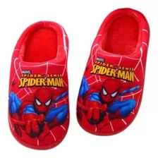 Pantufla Hombre Araña Suela Gruesa Antiderrapante Niño Roja