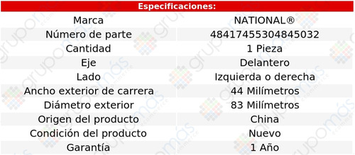 Maza Del Izq/der National Acura Cl L4 2.3l 98 A 99 Foto 5