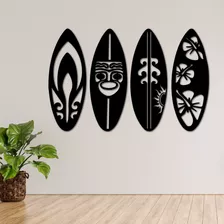 Cuadro Madera Moderno Calado Decorativo Mdf Tablas De Surf Color Negro