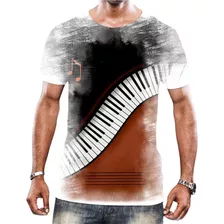 Camisa Camiseta Instrumento Piano Teclado Teclas Arte Som 9