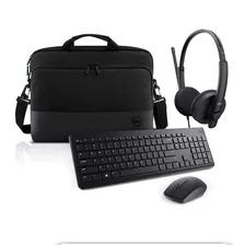 Kit Dell Maletin + Mouse + Teclado + Audifono, Negro
