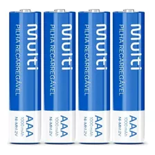 4 Pilhas Recarregáveis Aaa Palito 1000 Mah Multilaser Cb050