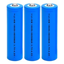 Kit 3 Baterias 18650 9800mah 4.2v Recarregáveis Para Rádios