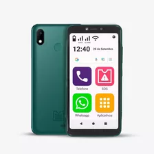 Celular Do Idoso Letras Grandes 32gb Verde