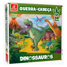 Quebra Cabeça Dinossauro 30 Pçs Brincadeira De Criança 2457