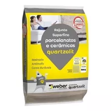 Rejunte Para Porcelanatos Quartzolit - Cinza Platina - 5kg.