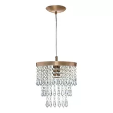 Lustre Pendente Cristal Acrílico Manucrillic Cobre