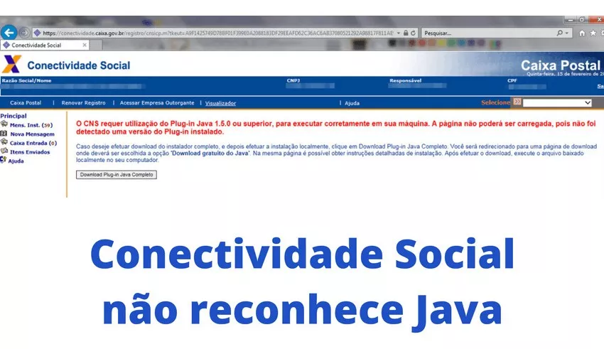 Suporte Pje/ Conectividade Social /certificado Digital/ Java