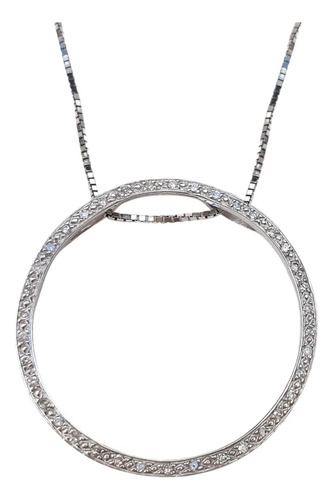 Colar Vivara Grécia Grande De Ouro 18k 750 Diamantes 0,20ct Branco