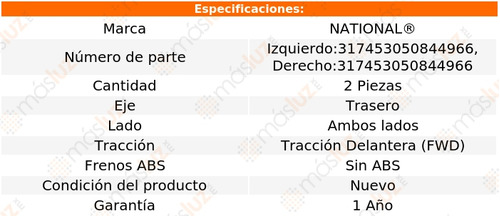 2- Mazas Traseras Dodge Neon 1995/1997 National Foto 3