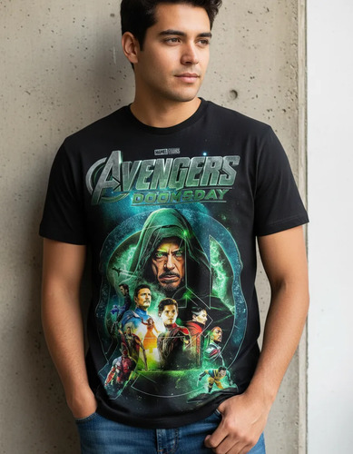 Camiseta Camisa Avengers Doomsday Vingadores Verde Avengers Doomsday 2 Liso