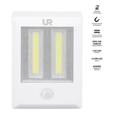 Lampara Sensor De Movimiento Urbano Luz Emergencia Portatil Color Blanco