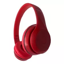 Fone De Ouvido Over Ear Bluetooth Grande Sem Fio Dobrável Cor Vermelho Cor Da Luz Sem Luz