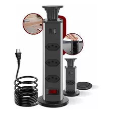 Torre De Tomada Automática 3 Tomadas + 2 Usb Sistema Click