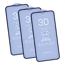 Kit Com 3x Películas Vidro 3d 5d Para iPhone XR / iPhone 11