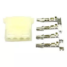 10x Kit Conector Ide Atx Fonte 4 Pinos Femea + Pinos Fêmea