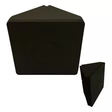 Kit 10 Caixa Sobrepor Cftv Triangular Preta 8,5x8,5x4,5cm