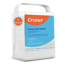 Lenço Para Banho No Leito Cremer Pacote Com 50 Unidades