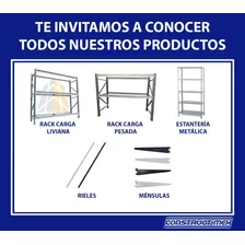 Pack 5 Riel 100cm Doble Enganche Para Mensulas