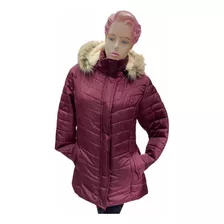 Campera Abrigada Inflada Mujer Con Corderito