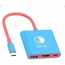 Adaptador Multifuncional Nintendo Switch Hdmi Usb Y Tipo C