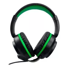 Auriculares Gamer Dinax Dx-augrel Para Pc Micrófono Y Luz Color Negro Color De La Luz Verde