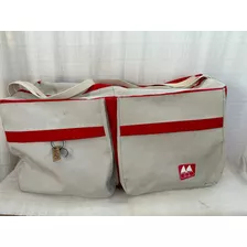 Bolso Grande De Tela Resistente Blanco Durabilidad 