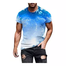 Camiseta Estampada A La Moda Para Hombre M, Blusa De Manga C