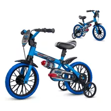 Bicicleta Infantil Menino Aro 12 Nathor Veloz 2a 5 Anos Azul