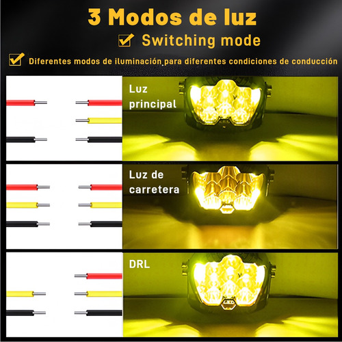 Faros Redondos Led De 90w 7in Pod Spotlight Auto Amarillo Foto 4