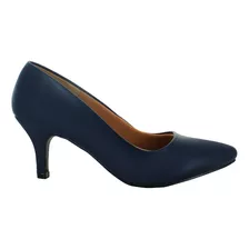 Lady Paulina Zapatilla Tacon Formal Fiesta Azul Mujer 84170