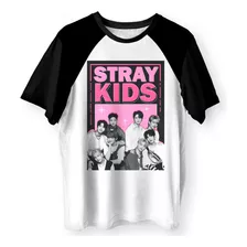 Camiseta Infantil Estampa Raglan Kpop Stray Kids 01