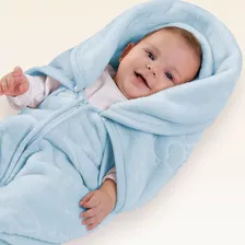 Cobertor Manta Bebe Baby Sac Microfibra Jolitex Cor Azul
