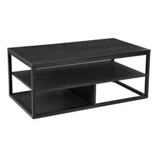 Mesa De Centro Rectangular Negra Holo