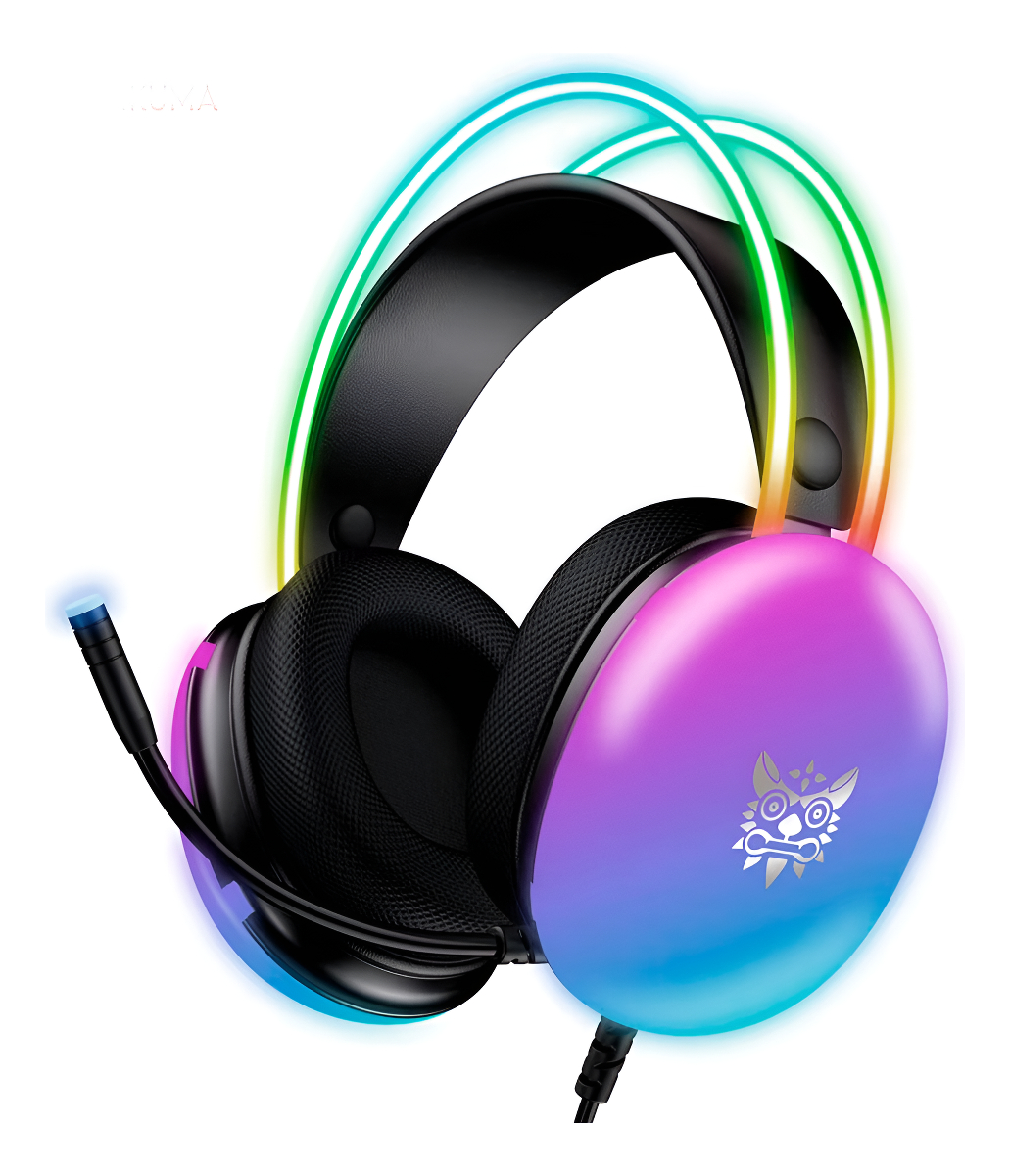 Auriculares Gaming Pro Para Gamers Onikuma X25 Rgb Negros Negro