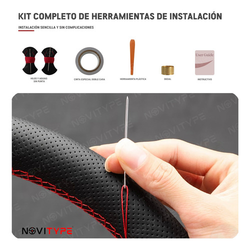 Funda Cubre Volante Cuero Kia Sorento 2021-2024 Piel Genuina Foto 10