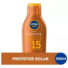 Nivea Sun Protect & Bronze Protetor Solar Bronzeador Fps15 200ml