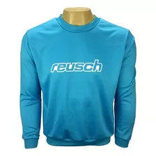 Blusão Moletom Reusch Training Azul Celeste 100% Poliéster