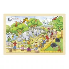 Puzzle Para Niños- Puzzle 24 Piezas Zoo De Madera