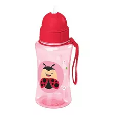 Garrafinha Squeeze Com Canudo Bichinhos Infantil 400ml