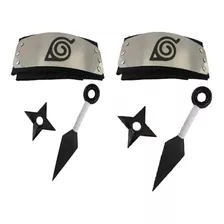 Kit Naruto-duas Kunais Naruto+duas Shurikens + Duas Bandana