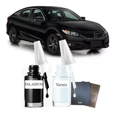 Tinta Tira Risco Honda Civic Sport 2015 Cor Preto Cristal