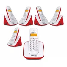 Kit Telefone Ts 3110 Intelbras E 5 Extensão Para Escritório