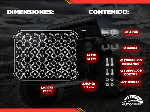 Par Faros 4x6 48 Leds H4 Con Base Unidad Alta Y Baja Unidad Foto 7