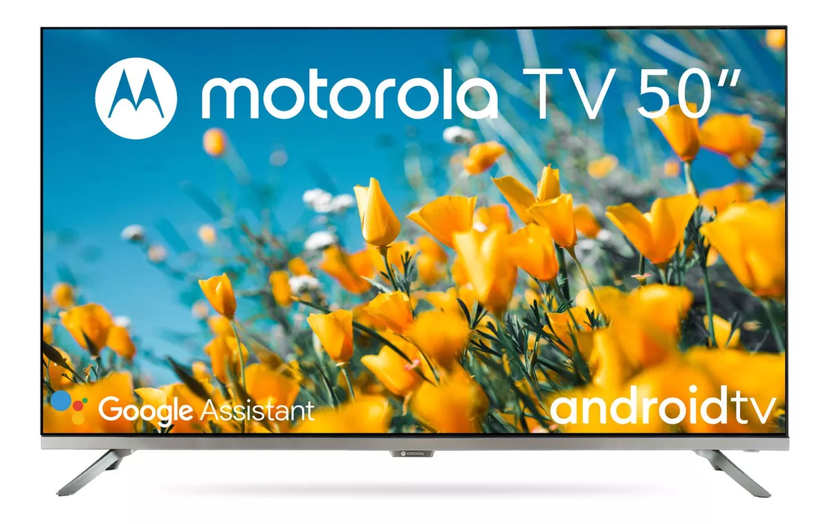 Smart Tv Motorola Android Tv 50 Uhd 4k Hdr + Comando De Voz + Bluetooth