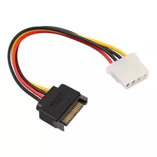 Cable Sata Poder 15 Pines Hembra A 4 Pines Macho Molex Ide