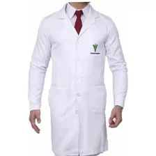 Jaleco Fisioterapia Bordado Gabardine Masculino +nome