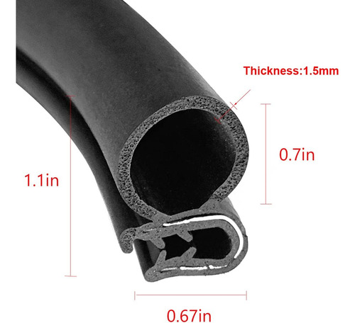 Car Door Rubber Seal Strip Automotive Weather Stripping With Foto 2