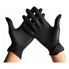 Guantes De Vinilo Negros Caja 100 Unidades Desechables